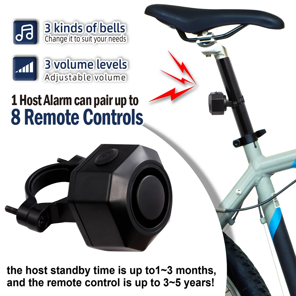 Mountain Bike Bicycle Motion Alarm Wireless Anti-Theft Alarm