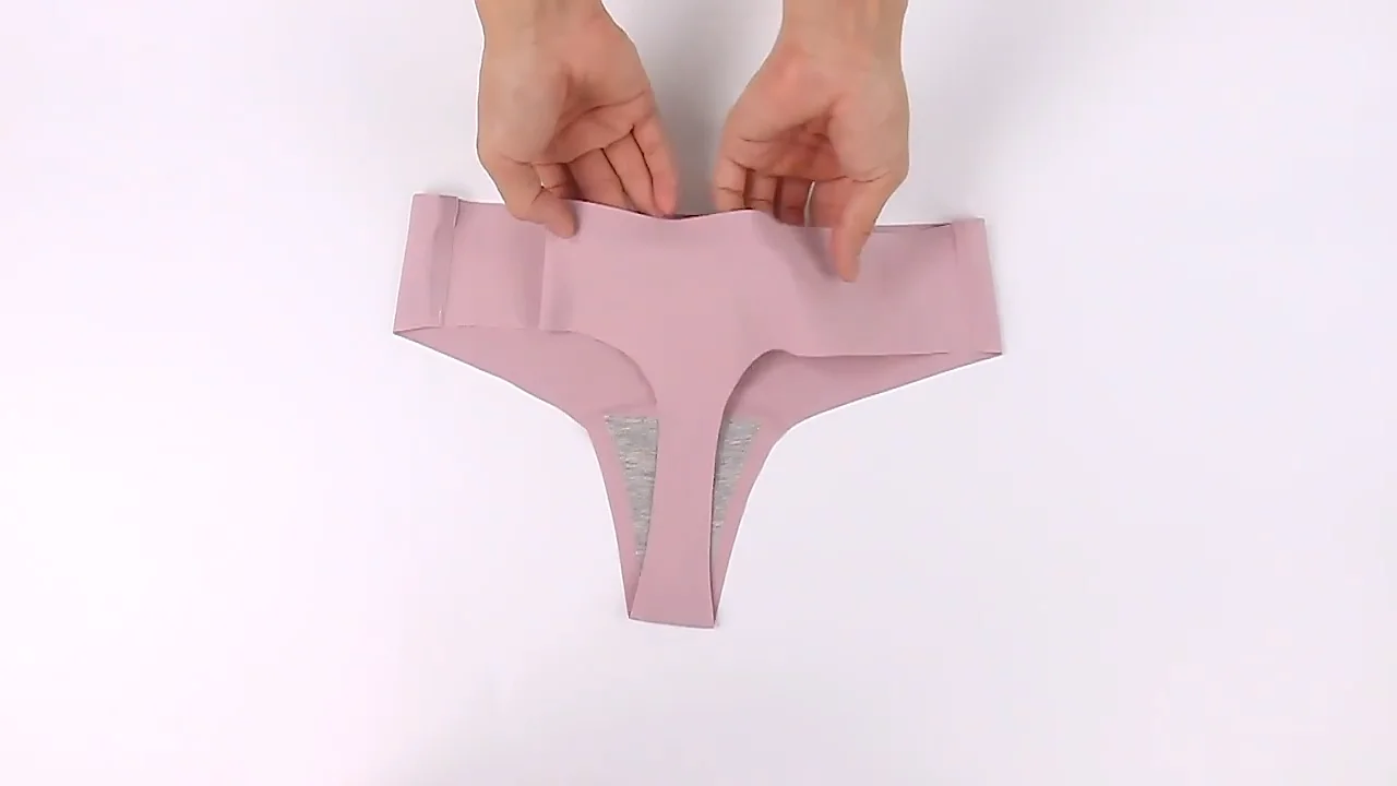 BZEL 3 Pcs Women Ice Silk Thong Panty T-back 