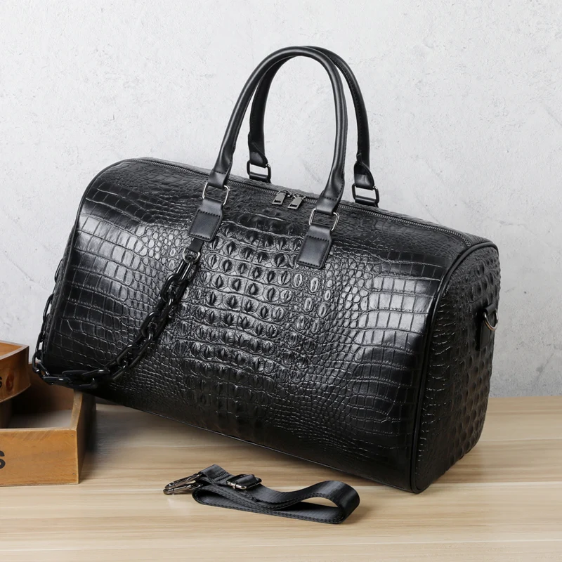 Hot Fashion Waterproof PU Leather Unisex Duffel Bag with Zipper Closure Large Capacity for Daily Use & Weekend Travel