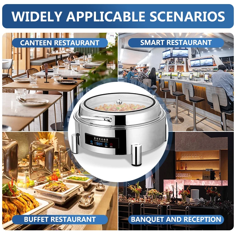 Stainless Steel Chaffing Dishes Square Self-serve Food Warmer Suitable for Catering, Banquets, and Parties