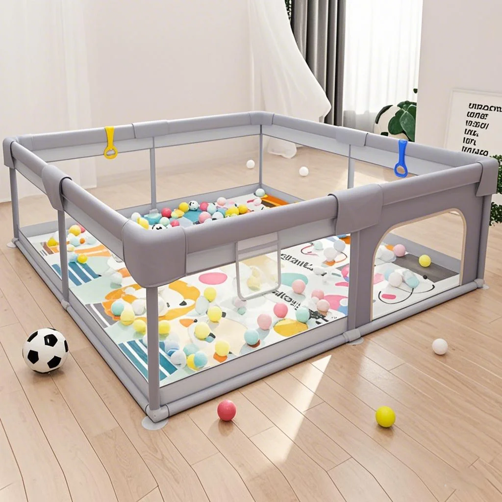 Plac zabaw dla dzieci, zagrody przeciw zapadnięciu się dla niemowląt, ekologiczne plastikowe ogrodzenie bezpieczeństwa dużej wielkości z oddychającą siatką