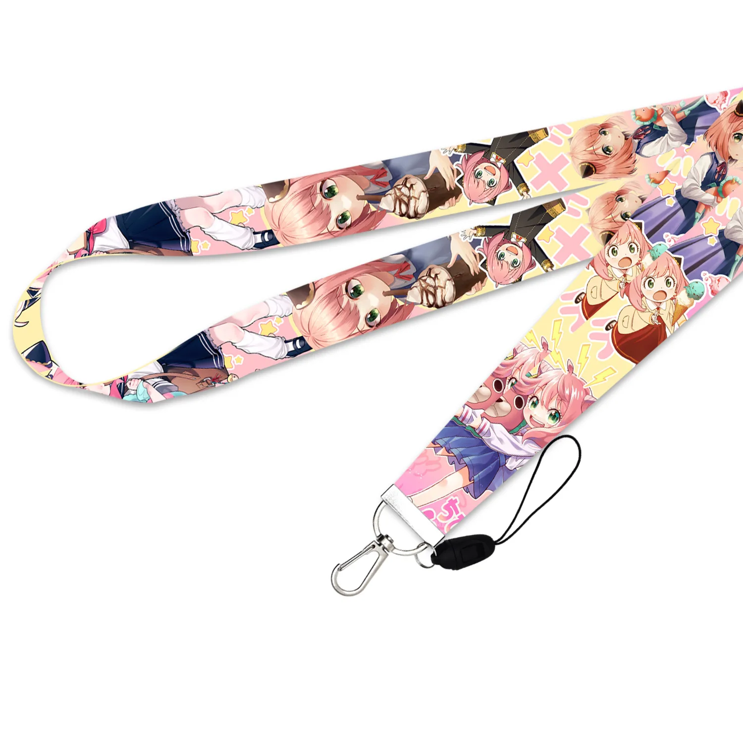 Factory Direct Sale Sublimation Printing Cartoon Anime SPY X FAMILY Neck Strap Lanyard for Kids