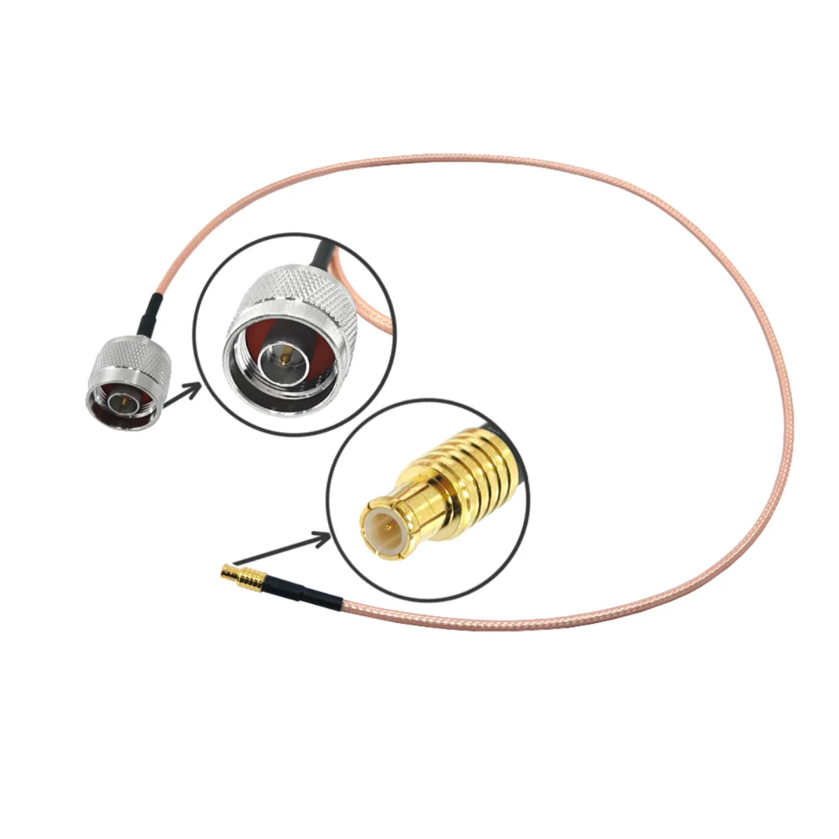 Werkseitige 30 cm lange RG316-Kabelbaugruppe mit MMCX-Mann-Stecker auf N-Typ-Mann-Stecker-Adapter, HF-Koaxial-Jumper-Verlängerungskabelbaugruppe, RoHS-konform