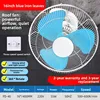 16-Inch Blue Metal-Blade 3-Speed Oscillating Fan