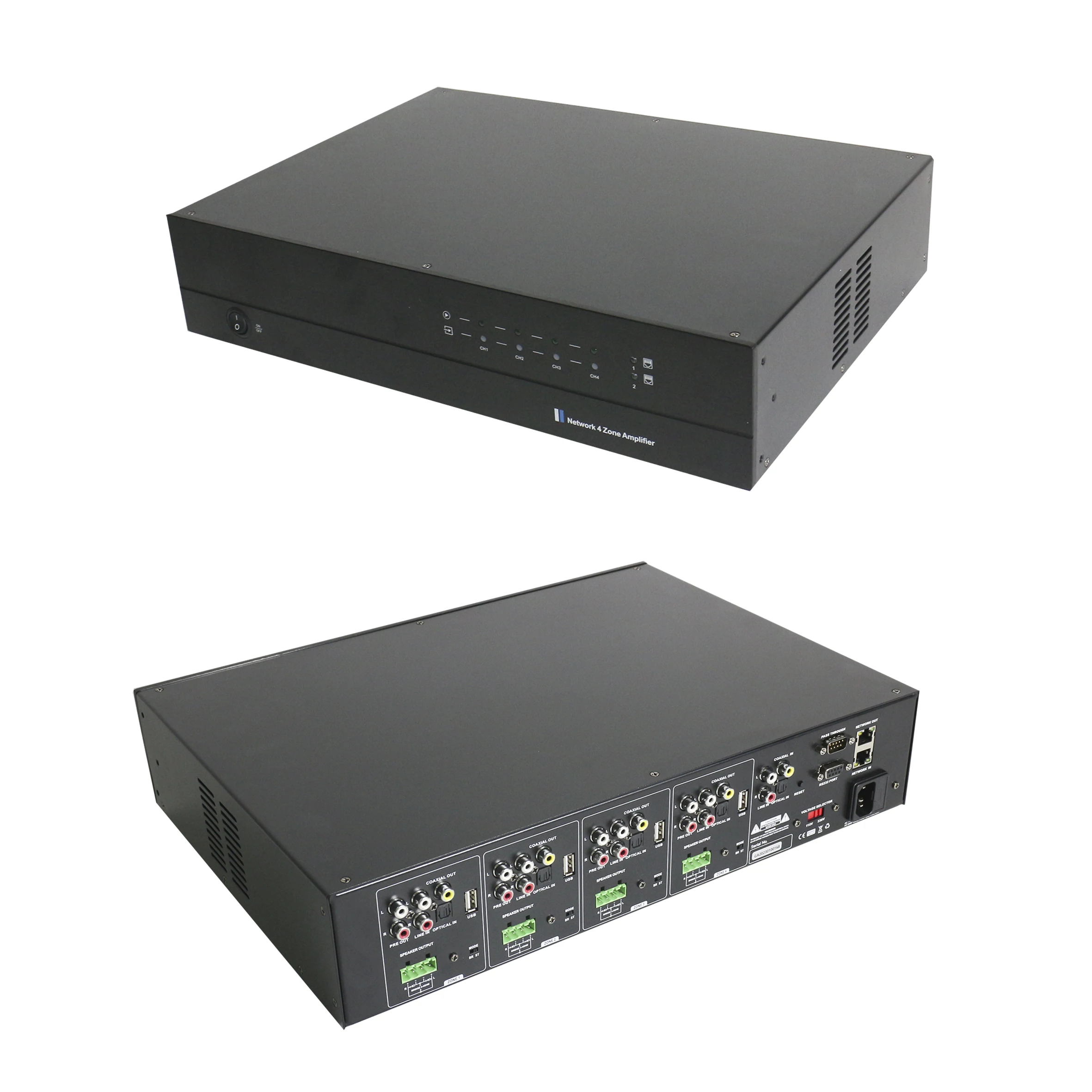 T 4 Zone Professional Digital Power Amplifier 8*50W Home Stage Audio Smart Home & Hotel Amplificador De Audio Para Casa
