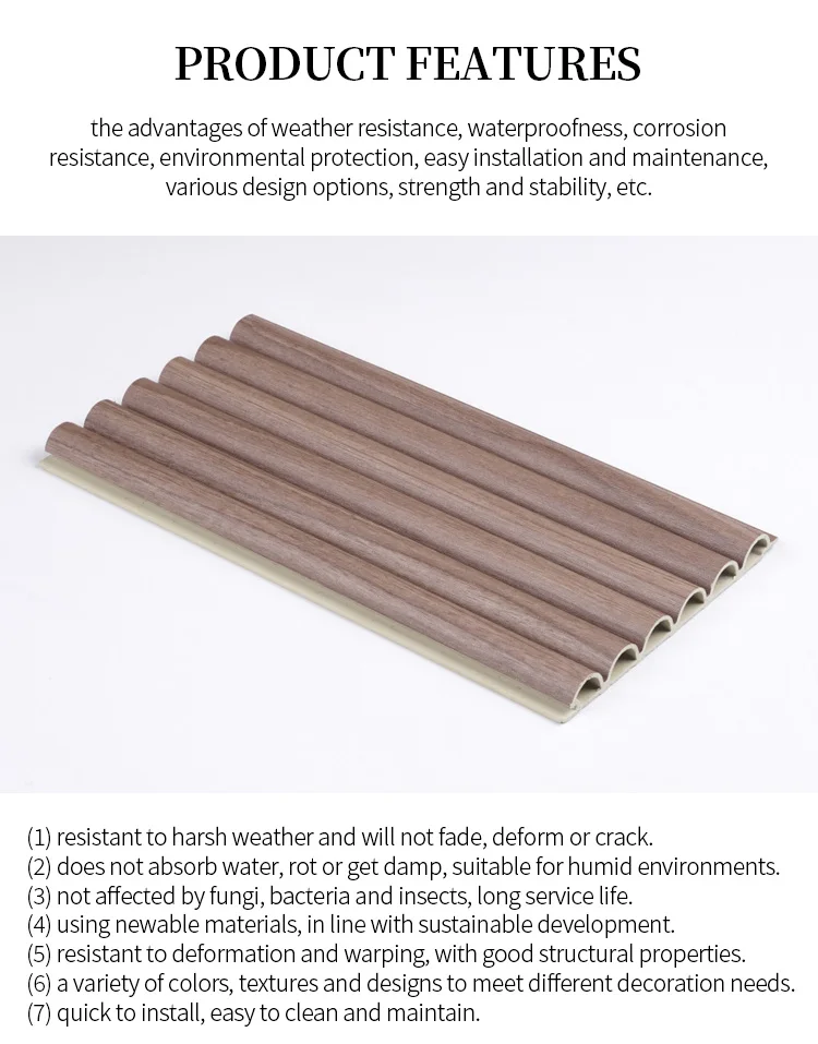 3D Indoor Fluted WPC Panel Cladding Interior Hollow Wall Panel for ...