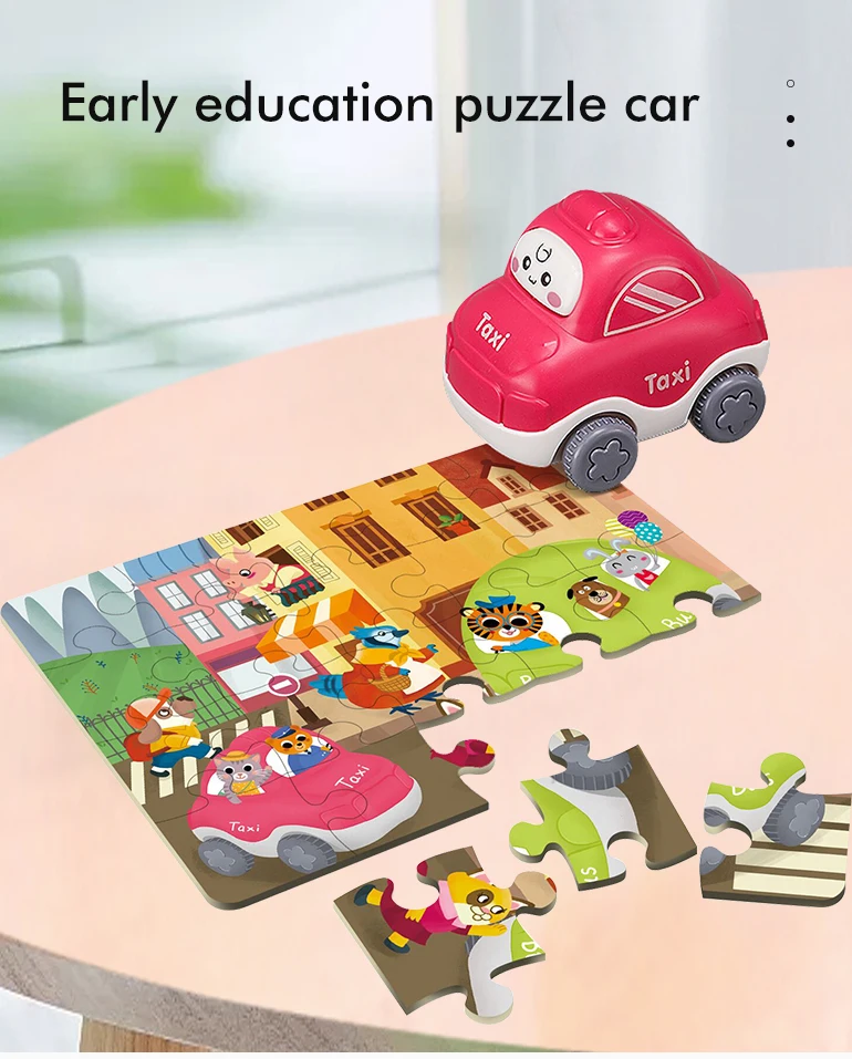 Wholesale early education modern novel design puzzle car 20 pcs high quality jigsaw puzzle for kid