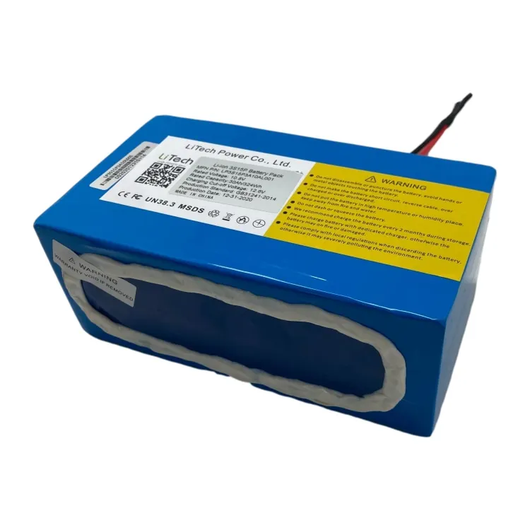 LiTech Power customize 3S15P batteries 10.8V 11.1v 30Ah Li-ion battery pack 18650 cells with BMS rechargeable