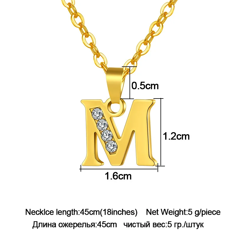 Initial Necklace Gold