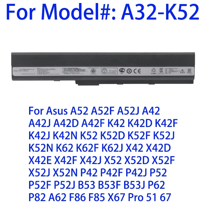Batteria AT 5200mAh 11,1V Per ASUS K40, K50, K60, K70 – 6 Celle, Li-Ion, Alta Capacità, Garanzia Italiana 2 Anni - 2