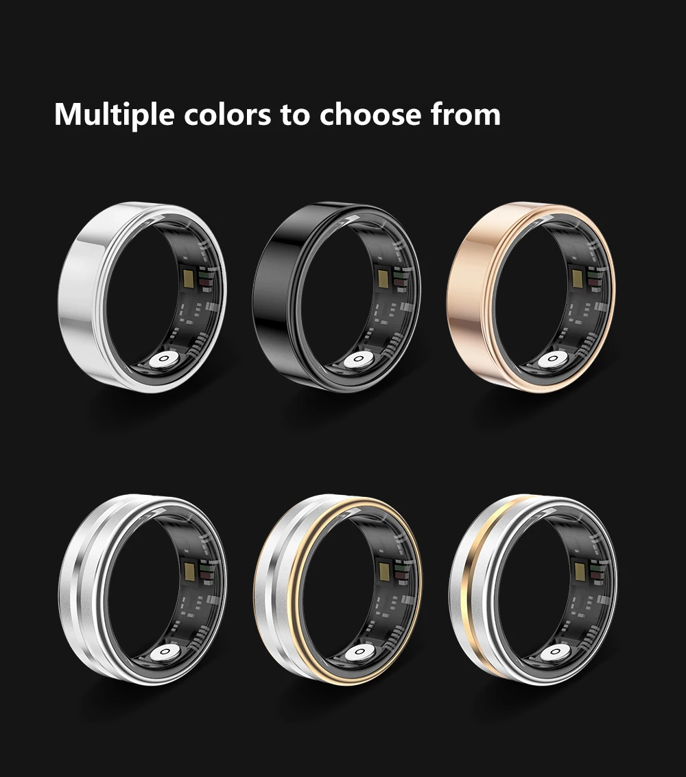 2024 SR03 Charging Case Health IOS Compatible Control Devices Fitness Couple Long-Distance Touch Love Smart Fitness Tracker Ring