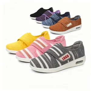 Custom Pain-Free Walking Shoes for Elderly Diabetics Anti-Bacterial & Odor-Resistant Lining Ladies Orthopedic Shoes