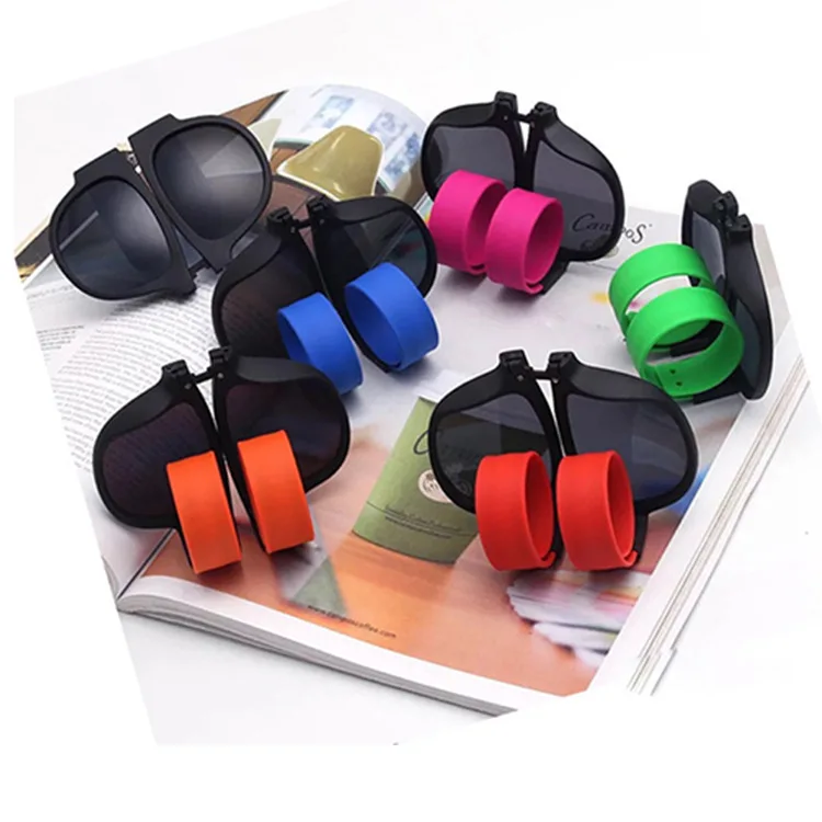 Slap on Custom Foldable Sunglasses 2021 Wristband Sun Glasses Snap Rolls Gafas De Sol Lentes De Sol Plegables Shades