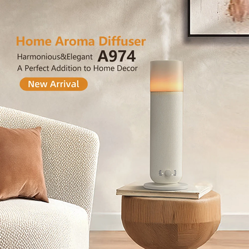 SCENTA Tabletop LED Light Electric Bluetooth Room Scent Diffuser Machine,Smart Waterless Aroma Essential Oil Diffuser for Room