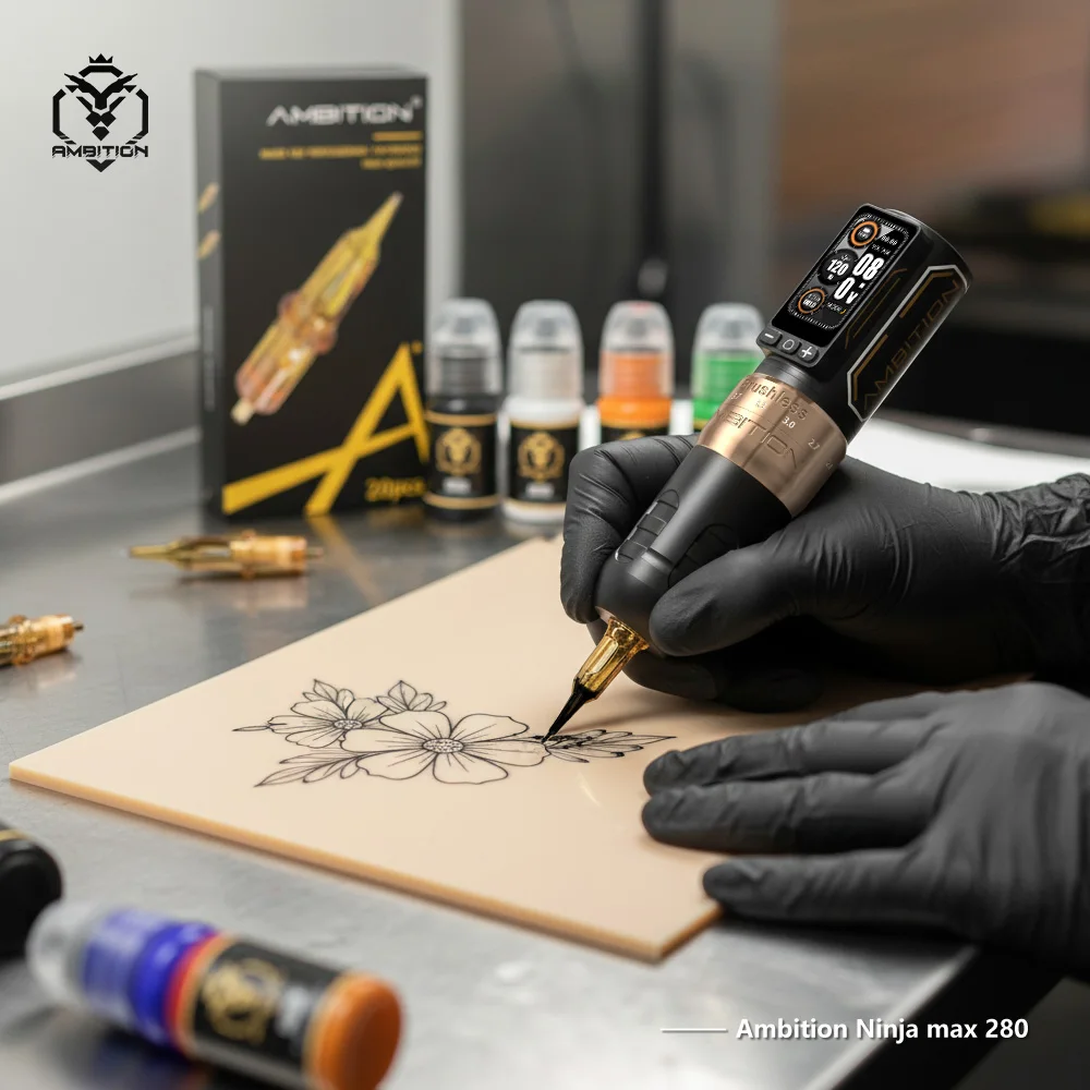 Ambition Ninja Max 280 Wireless Tattoo Pen - Adjustable Stroke