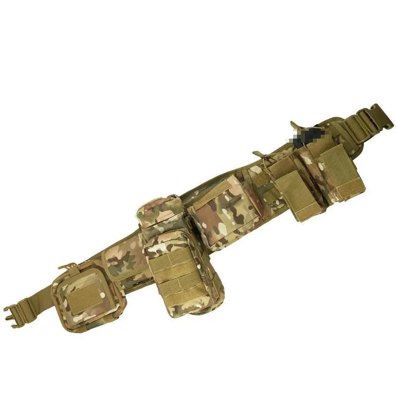 Adjustable Detachable Camouflage Tactical Waist Wrap Set Multi-functional Outdoor Combination Belt Accessory Package Set