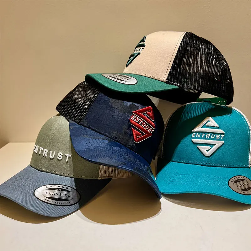 Wholesale Logo Custom 3d Puff Embroidery Logo Performance Trucker Hats ...