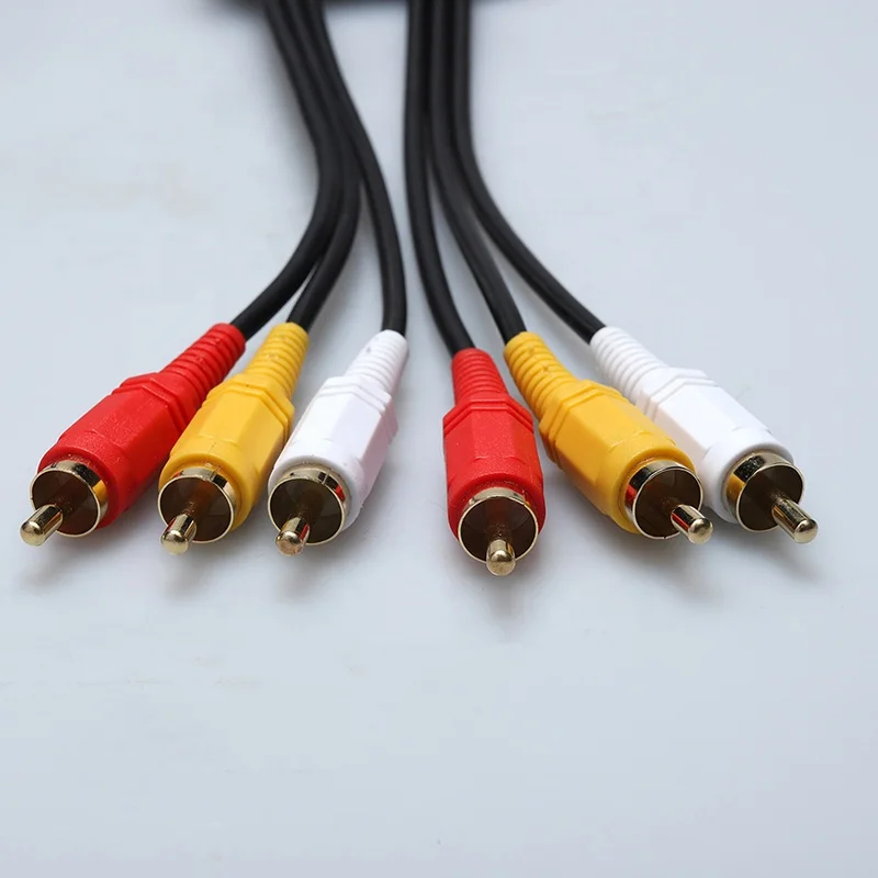 PCER OFC RCA Stereo AV Cable Male to Male 3RCA to 3RCA Audio Video Cable