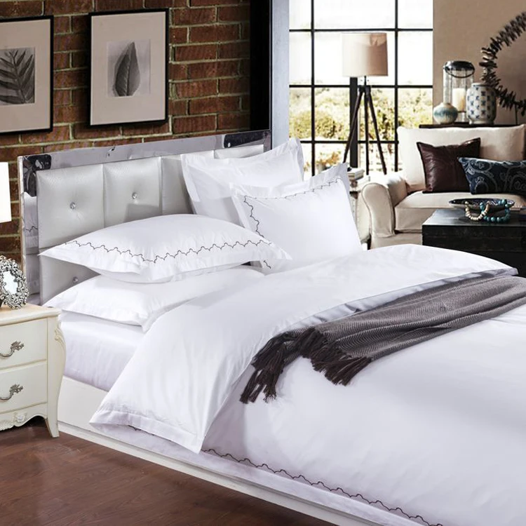 Роскошный вышитый комплект постельного белья из египетского хлопка для отеля, покрывало, простыня, постельное белье