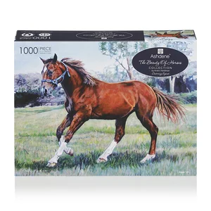 The Manufacturer Produces Outdoor Custom logo Horses Jigsaw Puzzles 1000 Pieces for Adults
