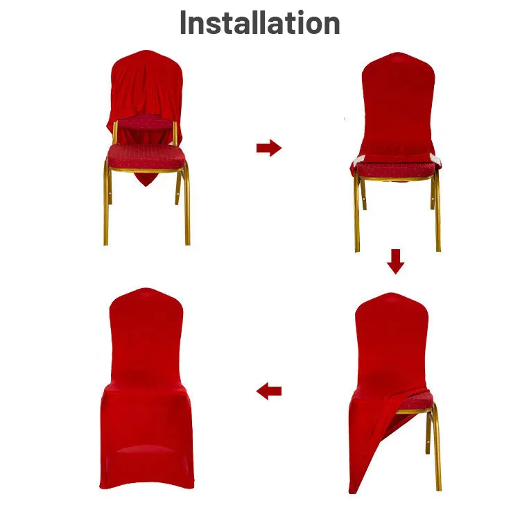 Cheap White Folding Chair Cover Christmas Dining Wedding Events Banquet