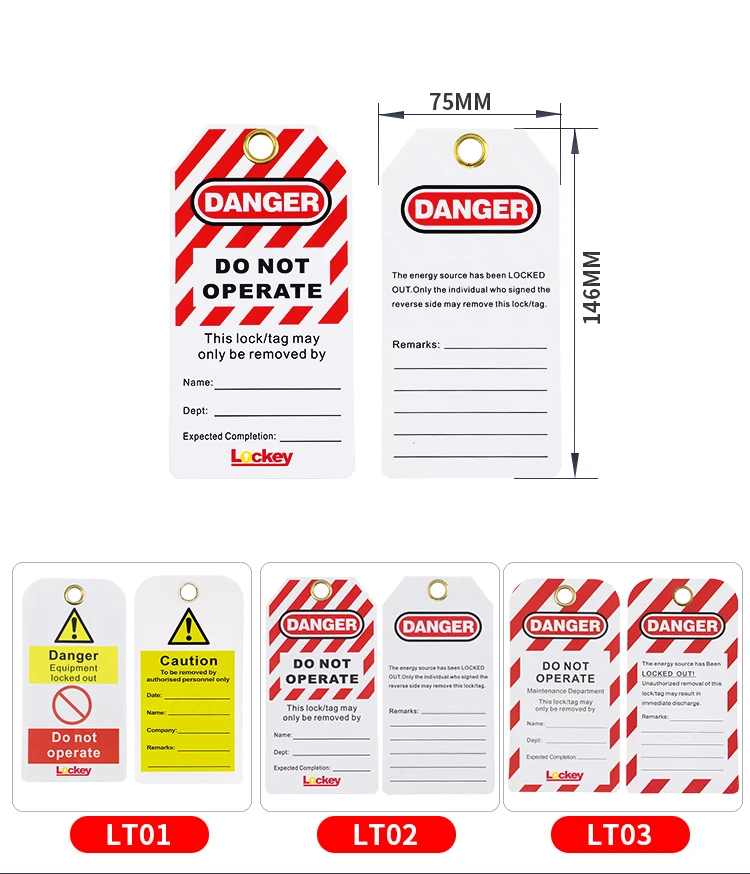 Safety Warning Electrical Lock Out Tag,Industrial Safety Isolation Tags