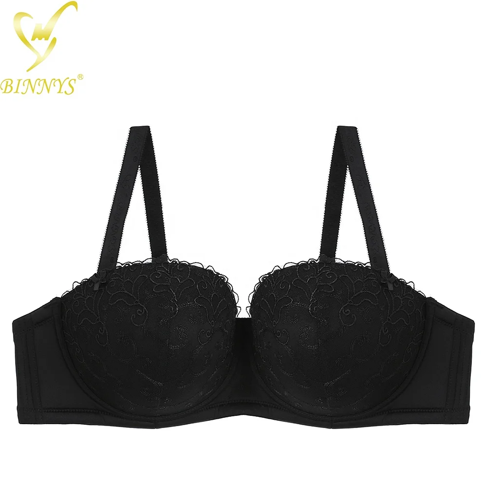 BINNYS Breathable Solid Color Plus Size Underwire Womens F Cup Big Size Bra Set