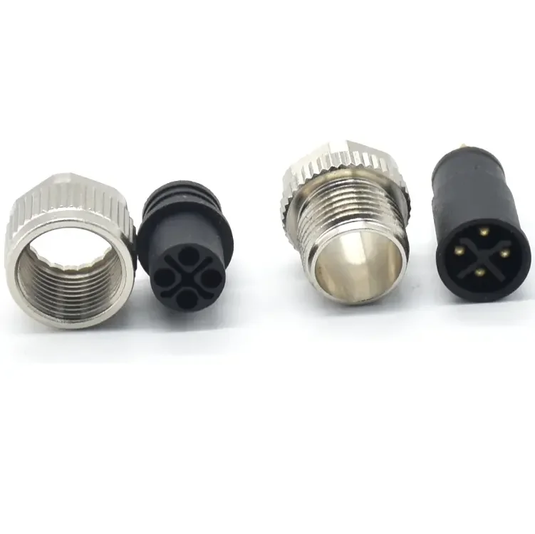 Manufacture OEM Waterproof Connector Male Female 3 4 Pin Welding IP67 M12 Assembly Plug S Code Sensor Connector