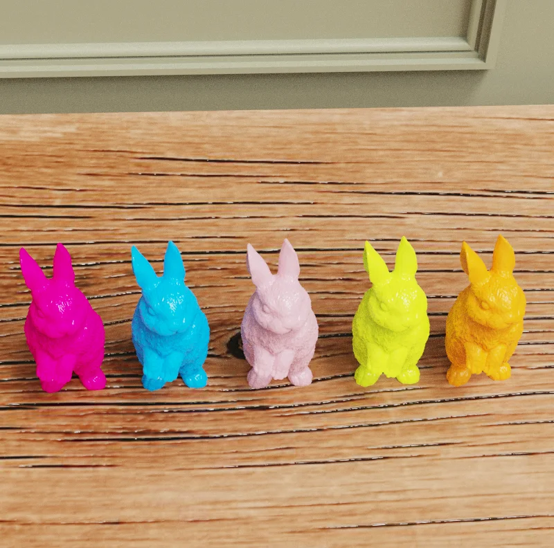 product new arrival colorful easter decorations bunny figurines decor for home office resin bunny statues easter rabbit decoration-6