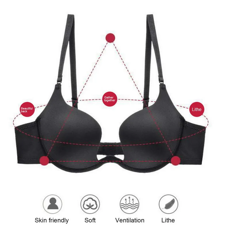 Ladymate Odm.oem Sujetador Push Up Sexy For Mujer Woman Deep U Low Cut