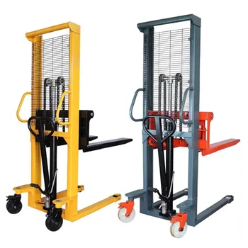 Factory Best selling Hydraulic portable Hand Stacker 1.5 ton 2 ton Manual Pallet Forklift