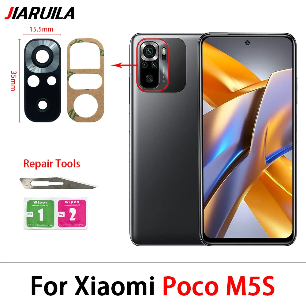 Lentille De Caméra Arrière Pour Xiaomi Poco C40 - Verre Avec Adhésif - Neuf