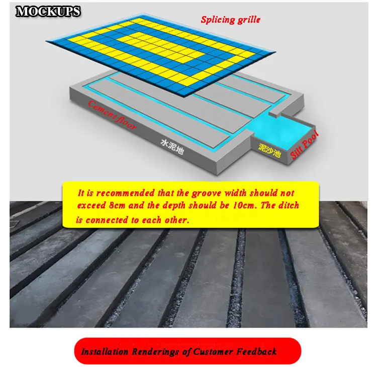 Interlocking Pvc Garage Floor Tiles Drainage Tiles For Car Wash Room