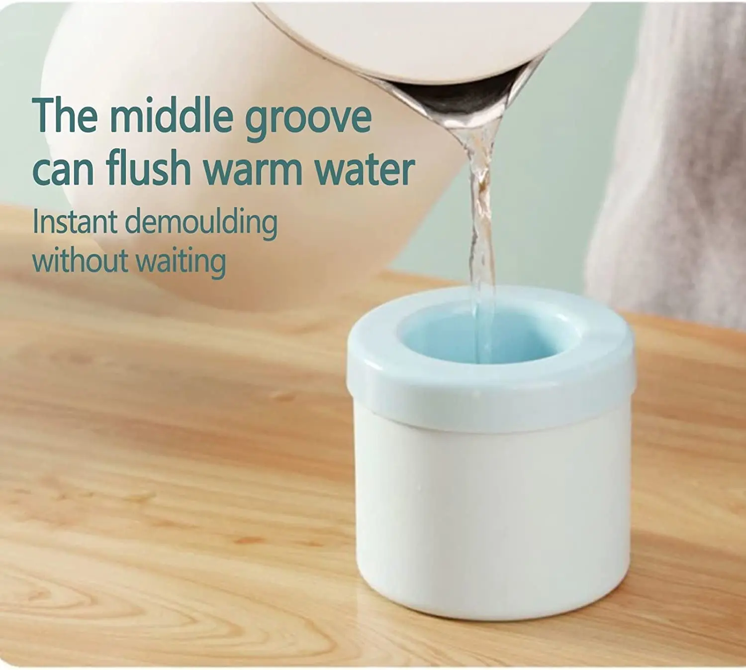 New 3d Press Type Ice Cubes Maker Silicone Ice Mold Round Cylinder Ice