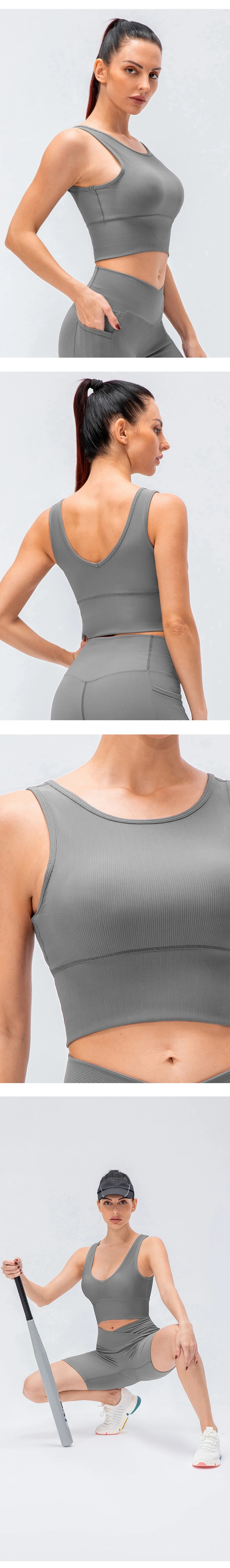 Wholesale New Women Design Running Fitness Breathable Tight Chaleco Deportivo De Yoga Sports Top Camisole Vest Clothes supplier