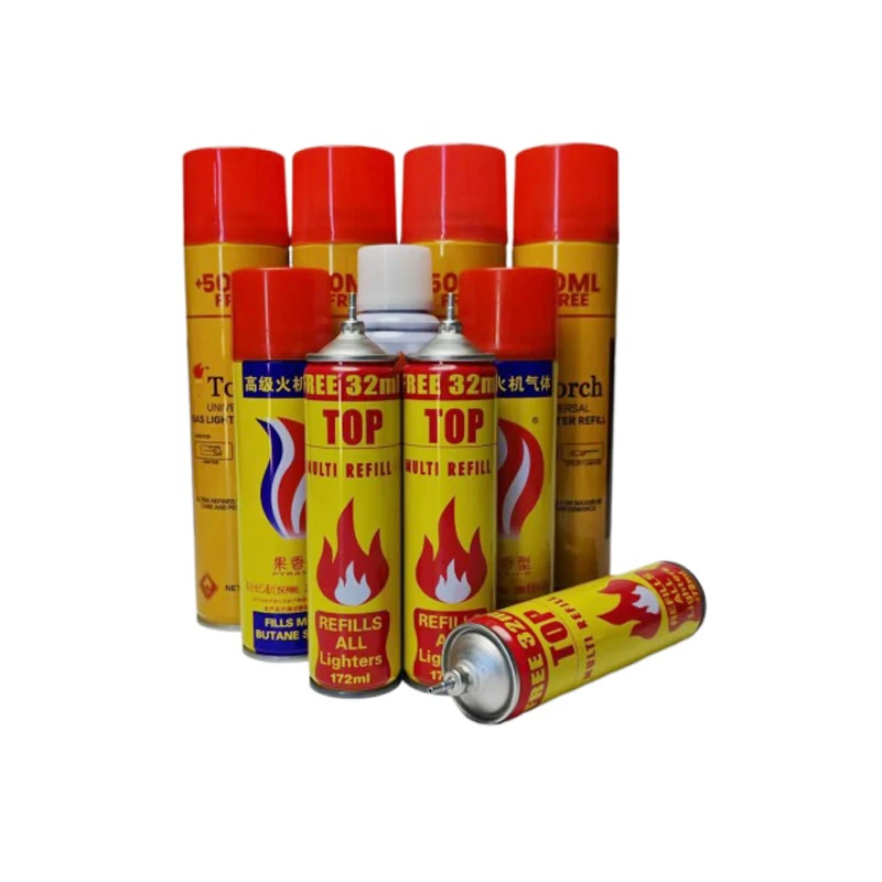 Factory Price OEM/ODM Customized Logo Universal Butane Gas Lighter Refill  Cigarette Lighter Gas Refill
