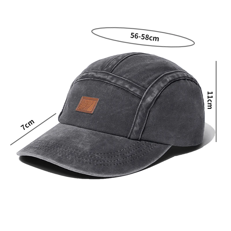 FF1112 Custom Retro Washed Cotton 5 Panel Baseball Cap With