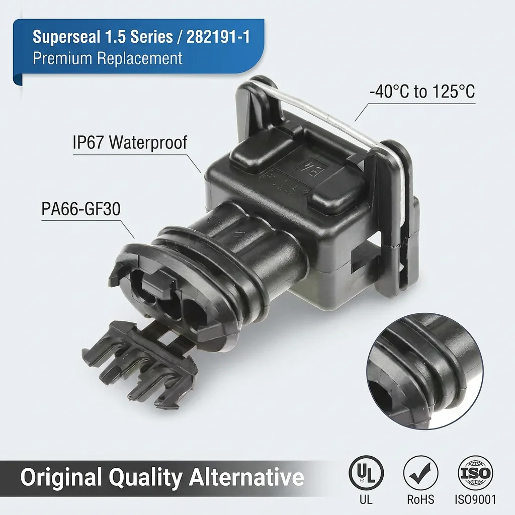 Tyco Electronics 282191-1 3 Pin Vw Pa66-Gf30 Connector