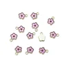 Purple flower pendant (10pcs)