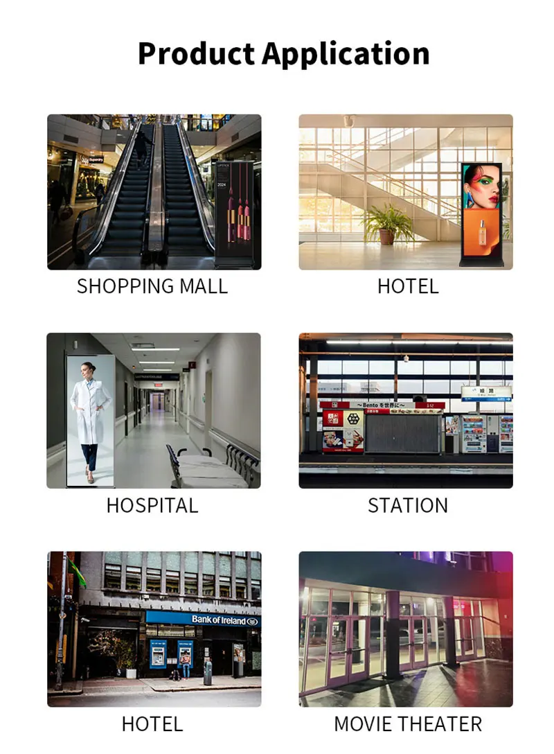 Floor Standing Digital Signage and Display Full LCD Screen Totem Kiosks Indoor Advertising Playing Equipment factory