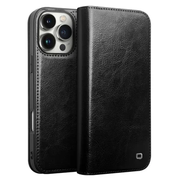 2025 QIALINO Amazon Distributor Hotsale Luxury Genuine Leather Phone Case for iphone 16 pro max