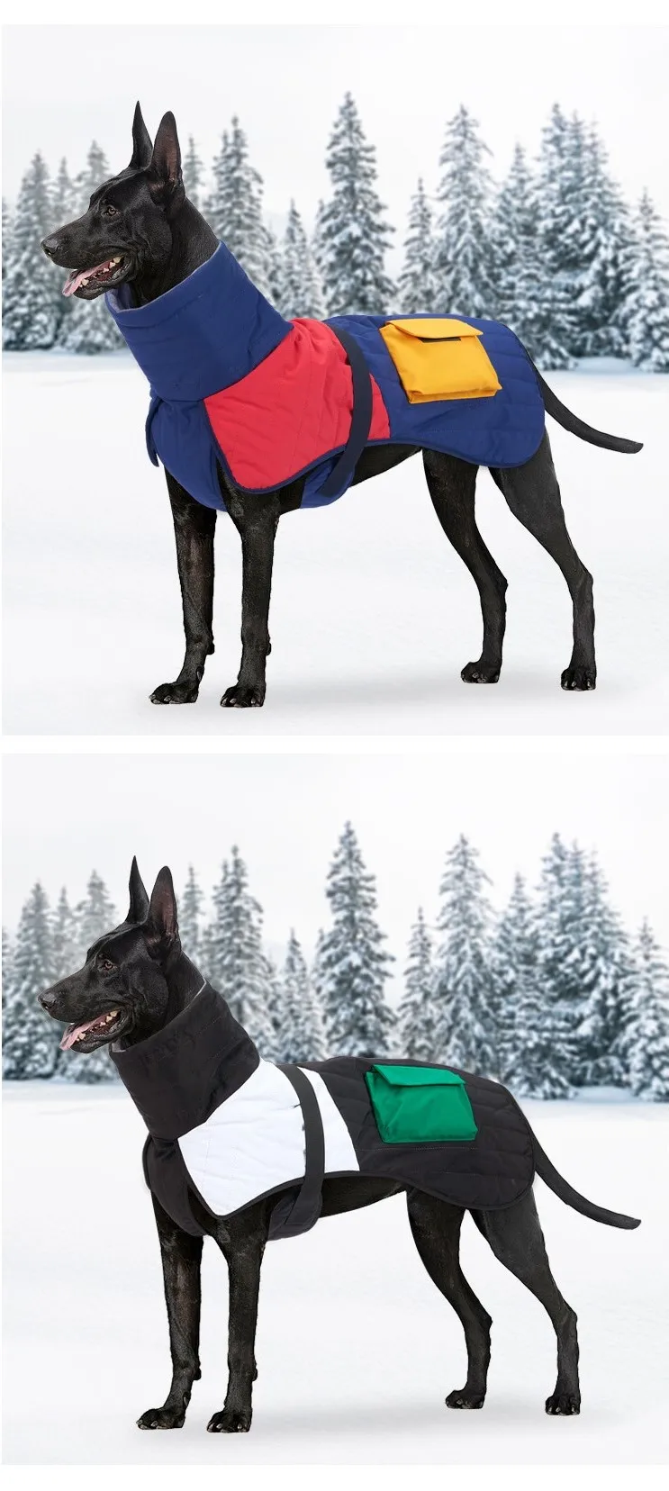 Clothes For Large Dogs Winter Warm Big Dog Vest Jacket Coat Waterproof Pet Dog Outfits French Bulldog Greyhound Doberman Clothes