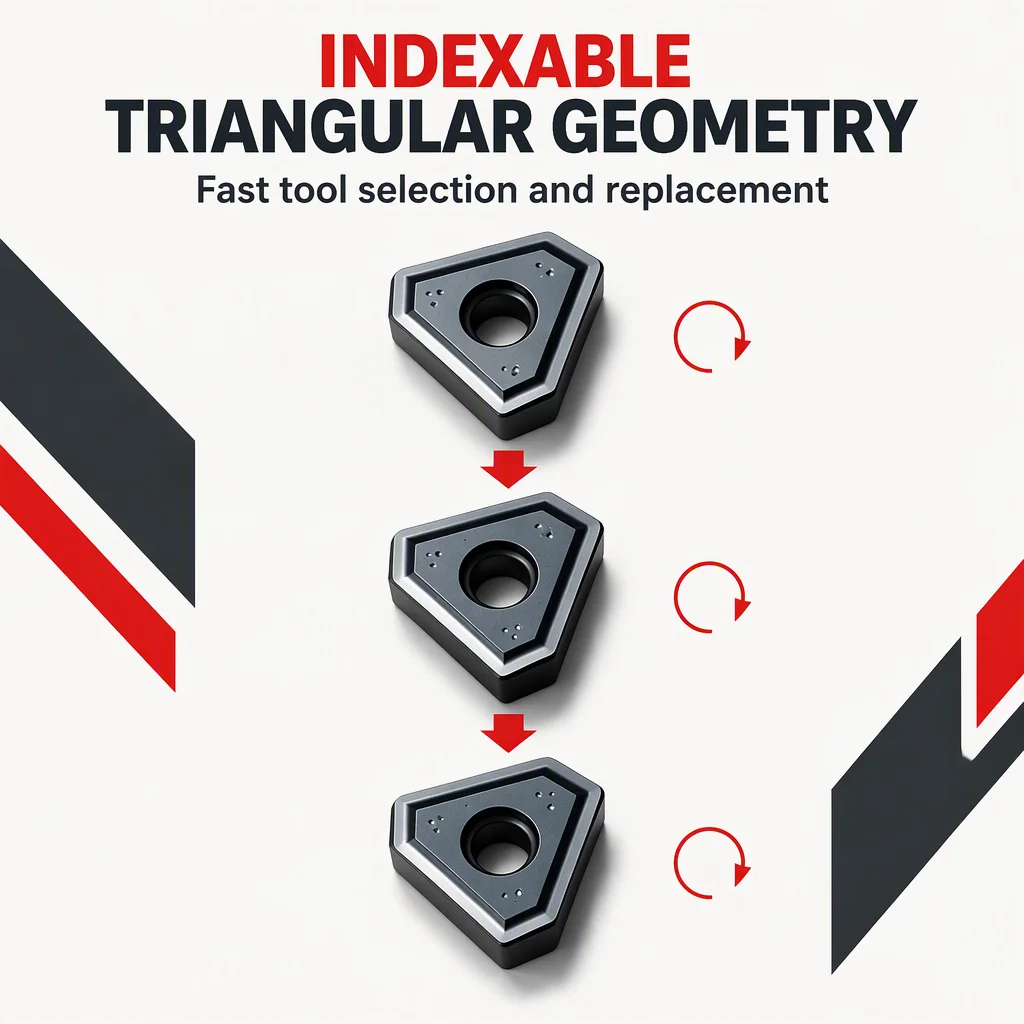 CNC Tools Deep Hole Drilling Inserts TPMX OEM ODM for Stainless Steel / Steel / Cast Iron