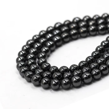 Factory cheaper price hot selling round polished natural hematite stone for jewelry making