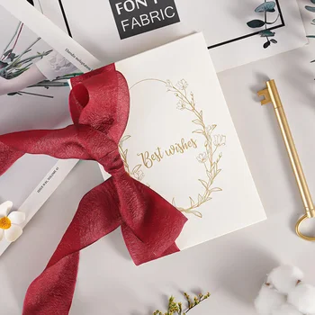 Custom Ins Style Premium Wedding Vow Card Hand-Printed Wedding Ceremony Speech Greeting Card Premium Paper & Paperboard Printing