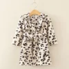 flannel robe-white leopard print