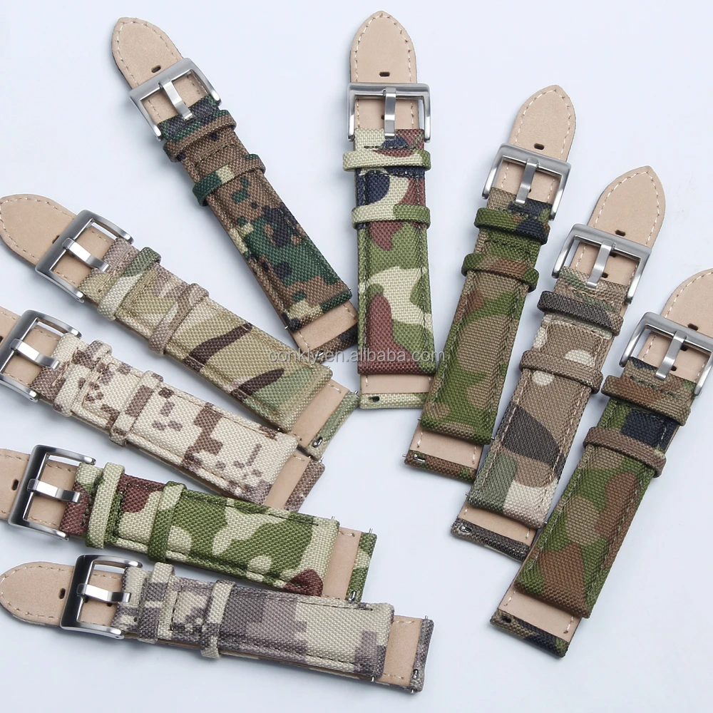 tonjett high quality multicolor nylon sailcloth watch... High Quality Sailcloth Watch Straps with Canvas Fabric Rubber Hybrid ...