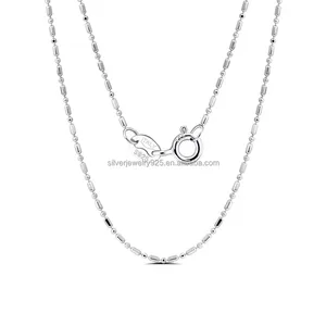 Guangdong Jewelry Supplier's New Minimalist 925 Sterling Silver Chains Necklace for Women Trendy Wedding Wear Europe America