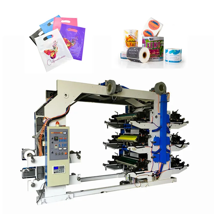 6 Color Stack Flexo Printing Machine Attractive Price Automatic Flexo ...