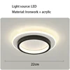 Lampada da soffitto rotonda nera